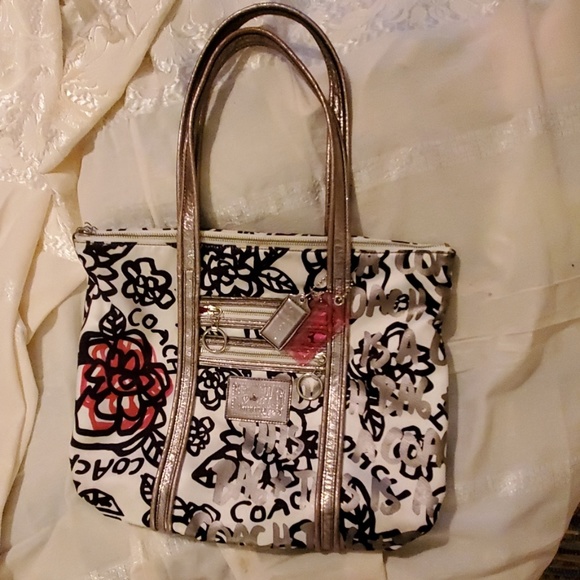 Coach Poppy Glam Bella Large Tote - Picture 2 of 8